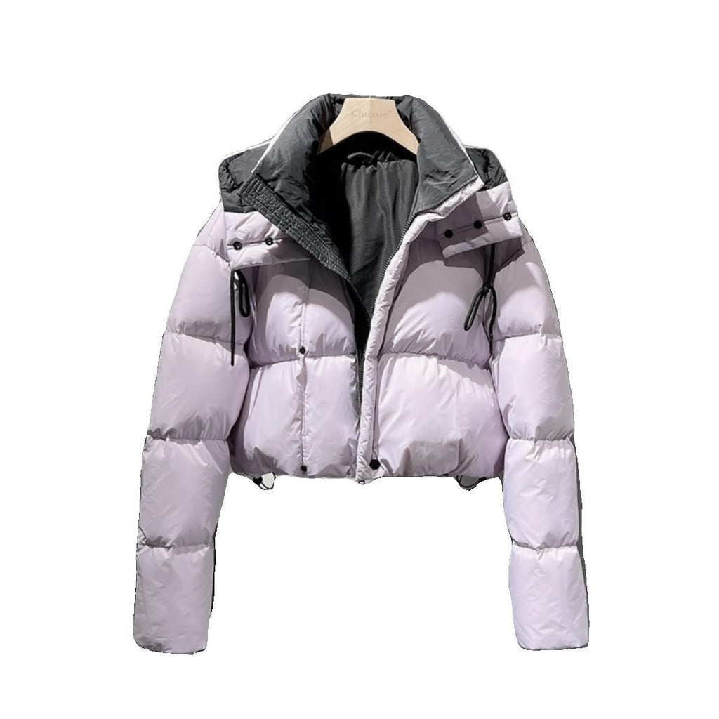 2026 Winter Hot-Selling Fashion Cotton Jacket for Women, Korean Style, Thickened Short Coat, High-Waisted, Slimming, Detachable Hood, Puffer Jacket