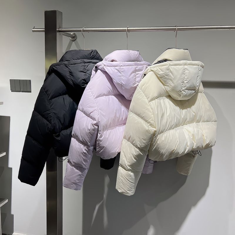 2026 Winter Hot-Selling Fashion Cotton Jacket for Women, Korean Style, Thickened Short Coat, High-Waisted, Slimming, Detachable Hood, Puffer Jacket